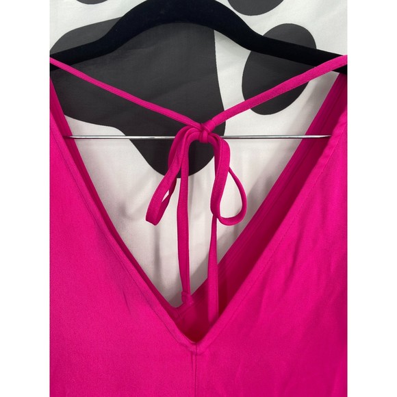 Rachel Roy NWT Rachel Kaylee Top Double V Neck Back Tie Long Sleeves Pink XS New - Picture 6 of 10
